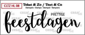 Crealies Clearstamp Tekst & Zo prettige feestdagen (dicht) CLTZHL08 28 x 89 mm 130505/2615