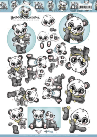 3D Cutting Sheet - Yvonne Creations - Panda Hugs CD11446