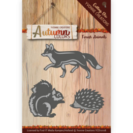 Die - Yvonne Creations - Autumn Colors- Forest Animals YCD10108