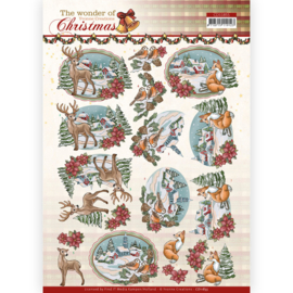 3D Cutting Sheet - Yvonne Creations - The Wonder of Christmas - Wonderful Village CD11855