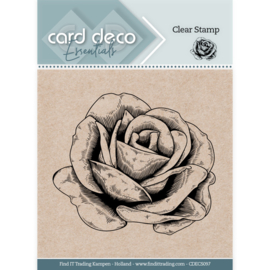 Card Deco Essentials Clear Stamps - Rose CDECS097