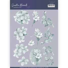 3D Cutting Sheet - Jeanine's Art - Sensitive Moments - Grey Freesias CD11519