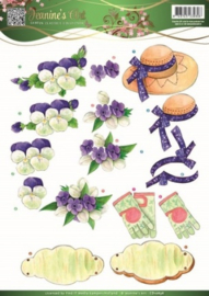 3D Knipvel - Jeanines Art - Garden Classics - Purple Flowers CD10836