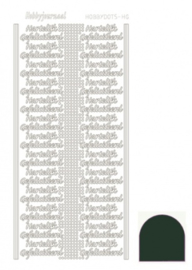 Hobby dots sticker Hartelijk Gefeliciteerd Mirror Christmas Green STDMHGJ