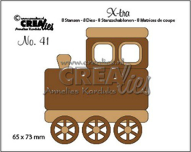 Crealies X-tra no. 41 Trein (middel) CLX-tra41 65x73mm