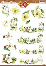 3D A4 knipvel - CD10351- Erica van Leeuwen bloemen