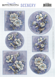 Scenery - Yvonne Creations - Blue Flowers CDS10048