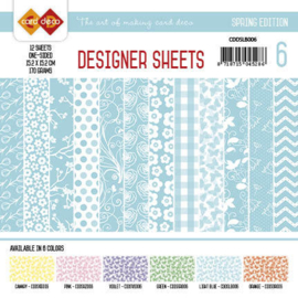Card Deco - Designer Sheets - Spring Edition lichtblauw CDDSLB006