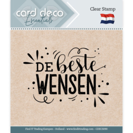 Card Deco Essentials - Clear Stamps - De beste wensen CDECS090
