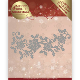 Dies - Precious Marieke - Merry and Bright Christmas - Poinsettia Border PM10129