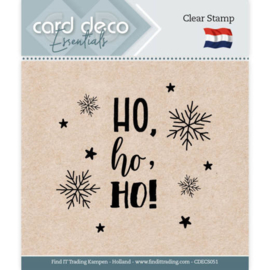 Card Deco Essentials - Clear Stamps - Ho, ho, ho CDECS051