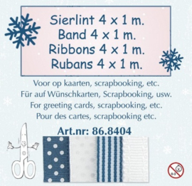 Winter lint blauw/wit 4x1m nummer 1 45.8404