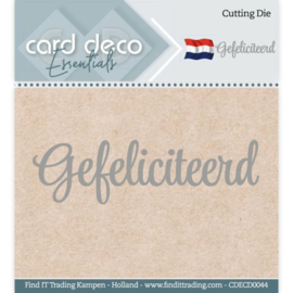 Card Deco Essentials - Cutting Dies - Gefeliciteerd CDECD0044