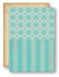 Background Sheets A4 turquoise ornament NEVA050
