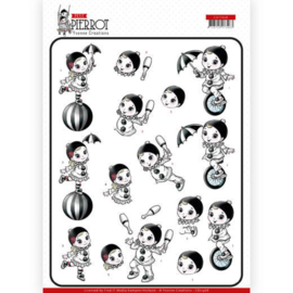 3D cutting sheet - Yvonne Creations - Petit Pierrot - At the Circus CD11468