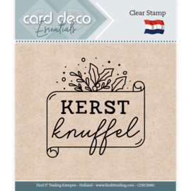 Card Deco Essentials - Clear Stamps - kerst knuffel CDECS060