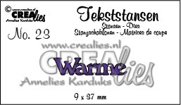 Crealies Tekststans no. 23 Warme (NL) 9x37mm / CLTS23 115634/3123