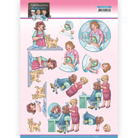 3D Cutting Sheet - Yvonne Creations - Bubbly Girls Professions - Beautician CD11665