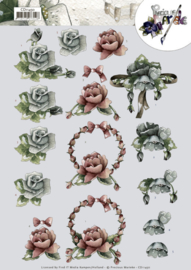 3D cutting sheet - Precious Marieke - All kinds of roses  CD11450