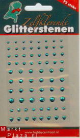 Zelfklevende Glitterstenen groen 6.000.347