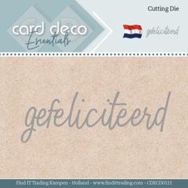 Card Deco Essentials - Dies - Gefeliciteerd CDECD0111