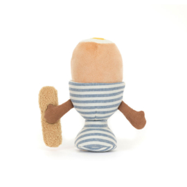 JELLYCAT | Amuseables knuffel gekookt ei met soldaatje - 19 x 10 x 9 cm19 x