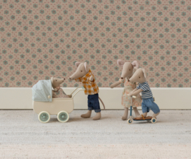 MAILEG | Poppenhuis wandelwagen mint met baby muis