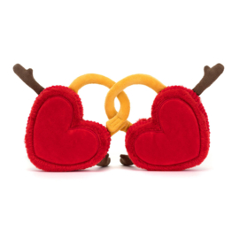 JELLYCAT | Amuseables knuffel liefdesslotjes Val & Tina - 15 x 22 x 4 cm
