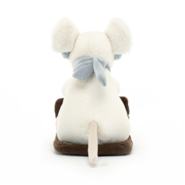 JELLYCAT | Knuffel muis met slee - Merry Mouse  Sleighing