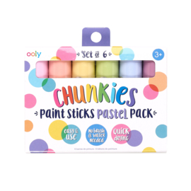 OOLY | Verfstiften pastel set van 6 - Chunkies Paint Sticks