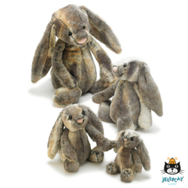 JELLYCAT | Knuffel Bashful Konijn gemêleerd -  Cottontail Bunny - 18 x 9 cm