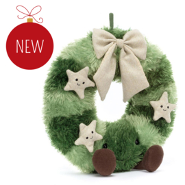 JELLYCAT | Amuseable Knuffel Kerstkrans  - Wreath Nordic Spruce - 35 cm