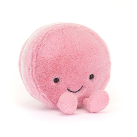 JELLYCAT | Amuseables knuffel macaron framboos - 12 x 10 x 5 cm