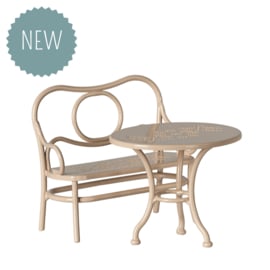 MAILEG | Poppenhuis bistro set big - pale - muis