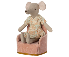 MAILEG | Poppenhuis stoel roze - muis