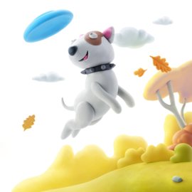 HEY CLAY | Boetseerklei dog story - 6 figuren