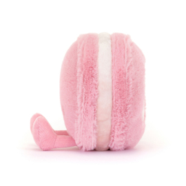 JELLYCAT | Amuseables knuffel macaron framboos - 12 x 10 x 5 cm