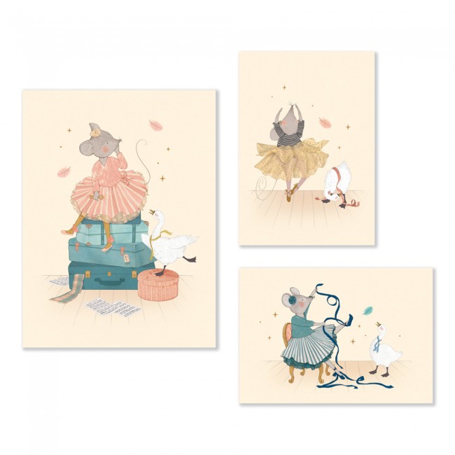MOULIN ROTY | Set van 3 posters - La petite école de danse