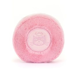 JELLYCAT | Amuseables knuffel macaron framboos - 12 x 10 x 5 cm