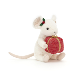 JELLYCAT | Knuffel muis met cadeau - Merry Mouse Present