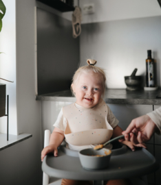 MUSHIE | Siliconen Lepels Groen & Beige - Silicone Feeding Spoons Cambridge Blue & Shifting sand