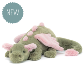 JELLYCAT | Knuffel draak Malachy - 12 x 14 x 50 cm