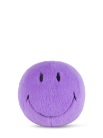 BON TON TOYS x Smiley | Knuffel Smiley fuzzy paars - 13 cm