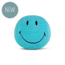 BON TON TOYS x Smiley | Knuffel Smiley corduroy teal - 13 cm