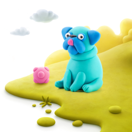 HEY CLAY | Boetseerklei dog story - 6 figuren