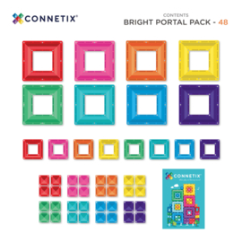 CONNETIX TILES | Magnetische tegels - bright portal - 48 stuks