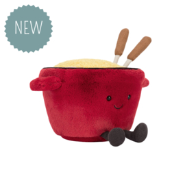 JELLYCAT | Amuseables knuffel kaasfondue - 13  x 20 x 15 cm