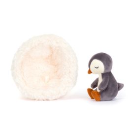 JELLYCAT | Knuffel Pinguin in mandje - Hibernating Penguin