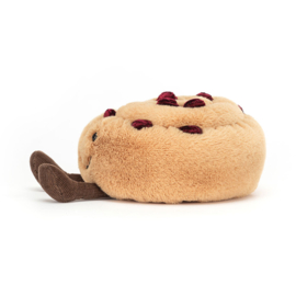 JELLYCAT | Amuseables knuffel rozijnenbroodje - 10 x 12 x 12 cm