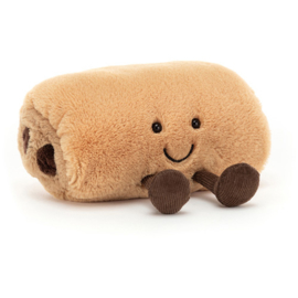 JELLYCAT | Amuseable Knuffel Chocolade Broodje - Pain au Chocolat - 11 x 15 cm